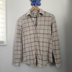 Faherty XXS Legend Shirt Sandy Trails Plaid Grey Outdoor Travel Comfy
